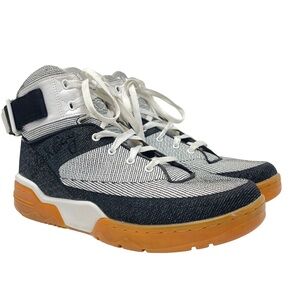 Patrick Ewing Shoes Mens 11.5 Black White Orion 33 Hi Gum Soles Athletic Sneaker